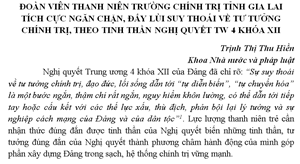ĐOÀN VIÊN THANH NIÊN TRƯỜNG CHÍNH TRỊ TỈNH GIA LAI TÍCH CỰC NGĂN CH...